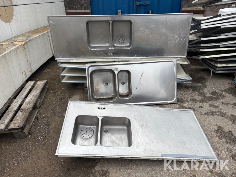 Rostfria diskbänkar 41st