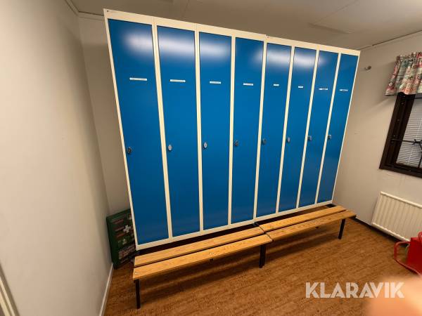 Omklädningsskåp TPG 2 st sektioner/8 st skåp