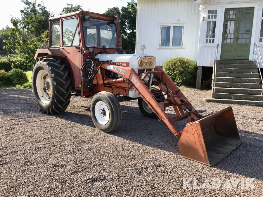 Traktor med Lastare David Brown 995 
