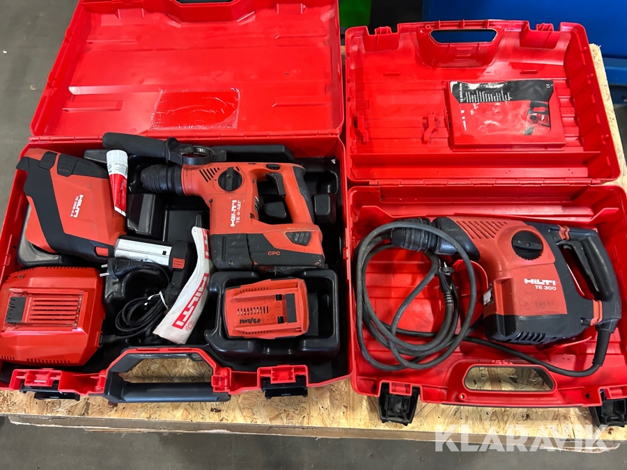Mejsel och bilningshammare  1 st, Borrhammare 1 st Hilti TE 300AVR / TE 4-A22