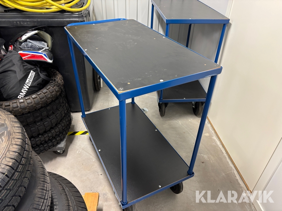 Rullvagnar AJ Produkter 2st med låsbara hjul