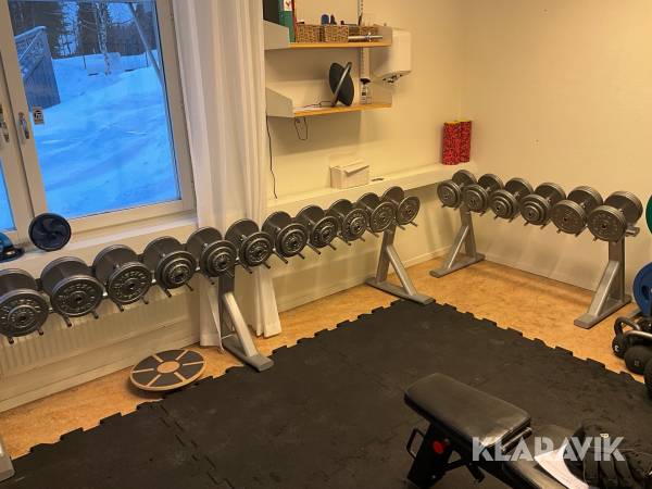 Hantlar Casall 18 st med ställ