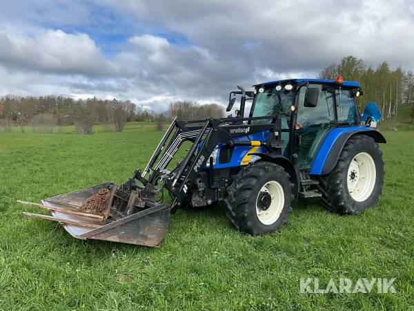Traktor New Holland T5070 med dubbelkommando och lastare