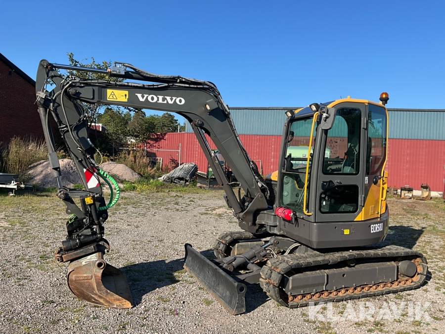 Grävmaskin Volvo ECR58D tiltrotator och skopor