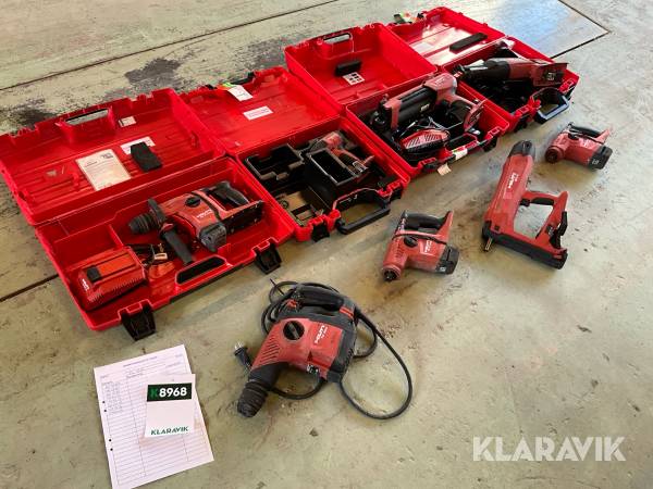 Paket med diverse handverktyg 8st Hilti