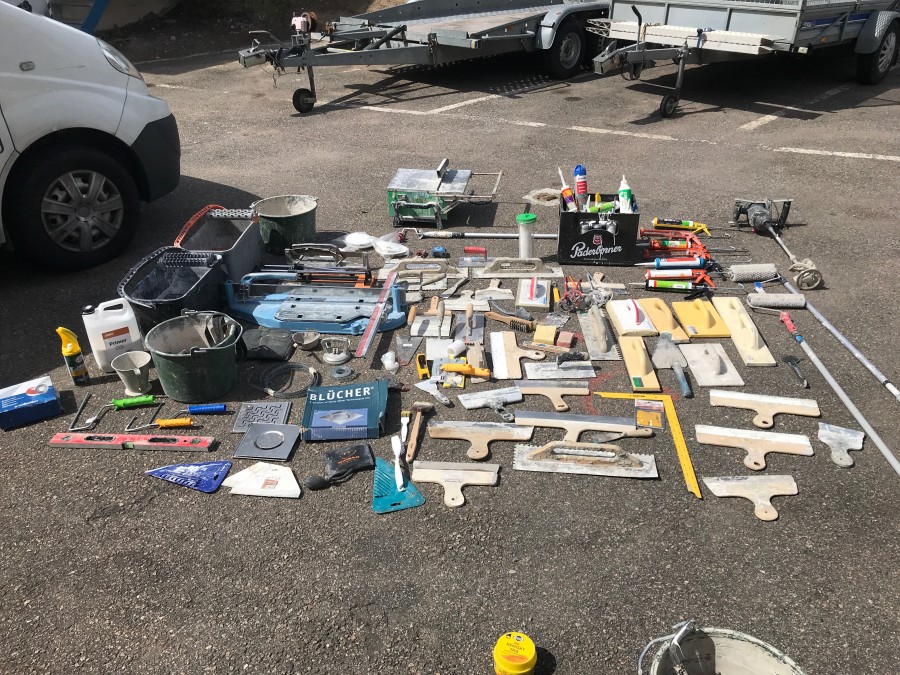 Verktyg för plattsättare m.m.