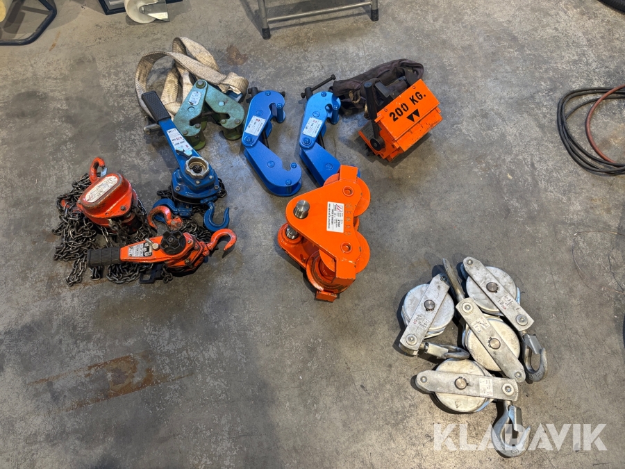 Diverse lyftutrustning 12st