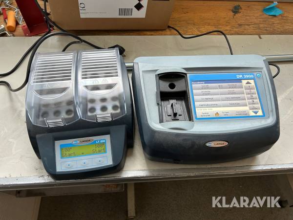 Analysmaskin spektrofotometer & värmeblock Hach Lange DR 3900 och LT 200