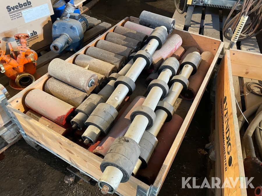 Parti med bärrullar och underrullar