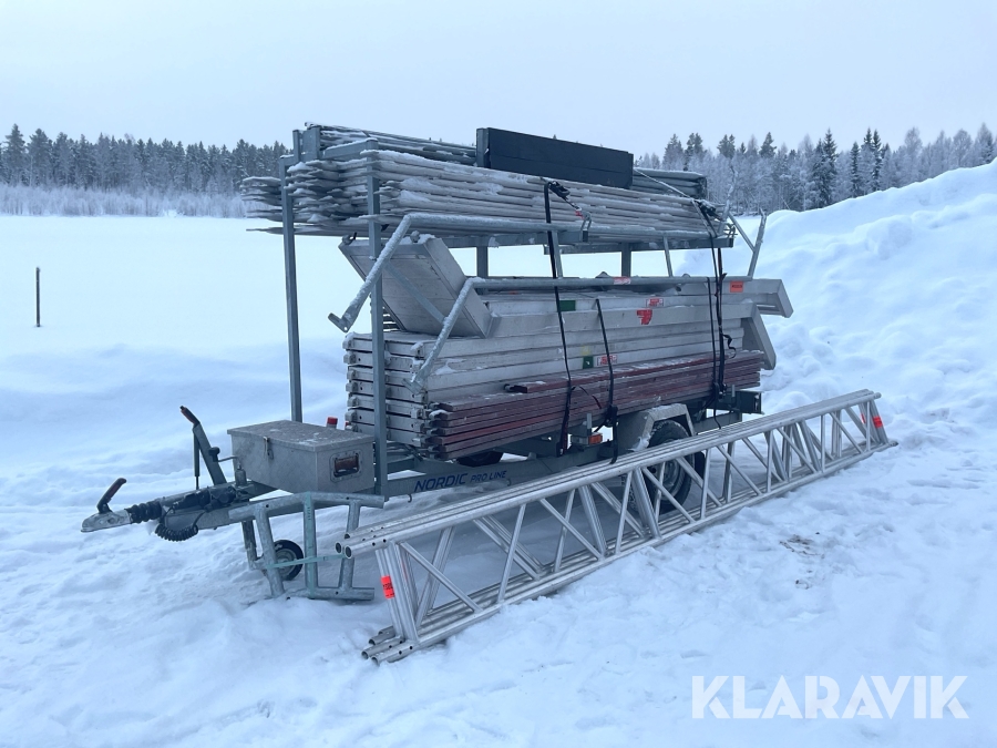 Personbilssläp/ställningstrailer Nordic PRO Line 1300 Altrad