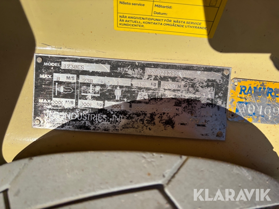 Pelarlift JLG 1230 ES