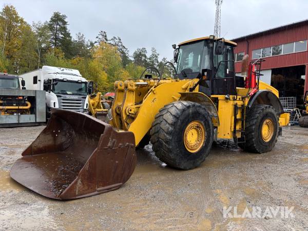 Hjullastare CAT 980H med våg & släcksystem