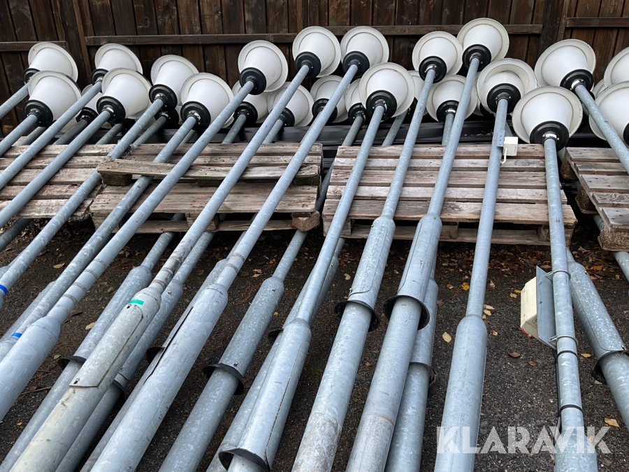 Belysningsstolpe med armatur Thorn Borstahus 5 st