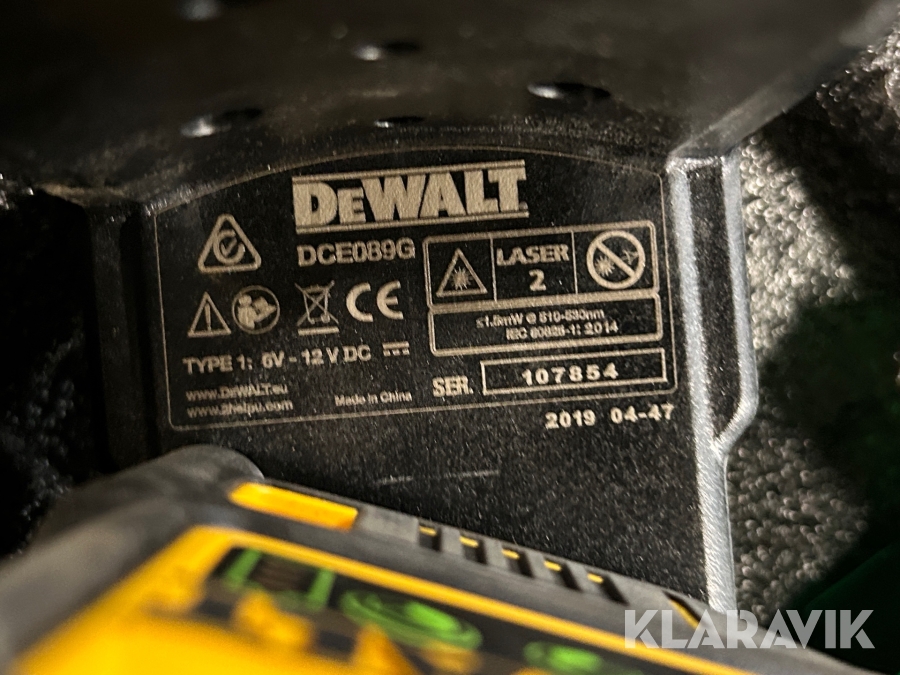 Laser Dewalt DCE089G, Bjuv, Klaravik auktioner