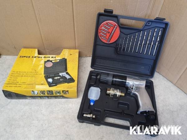 Borrmaskin med tillbehör 22 delar Luftdriven 3/8"