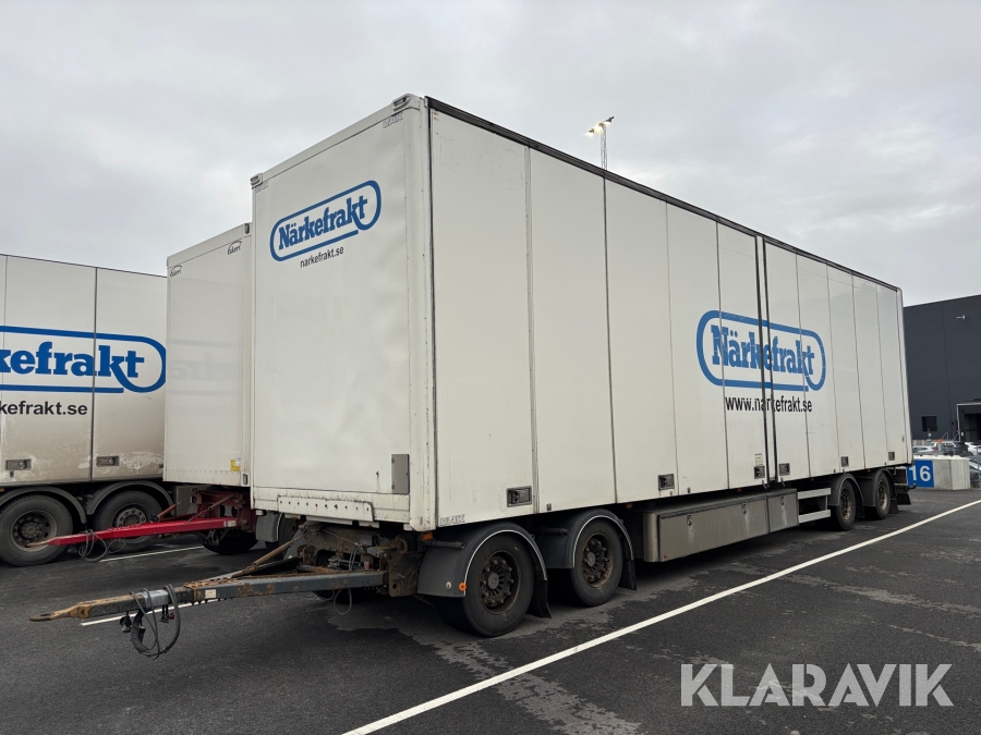 4-axlad Lastbilssläp VAK V-4-40 med öppningsbar sida