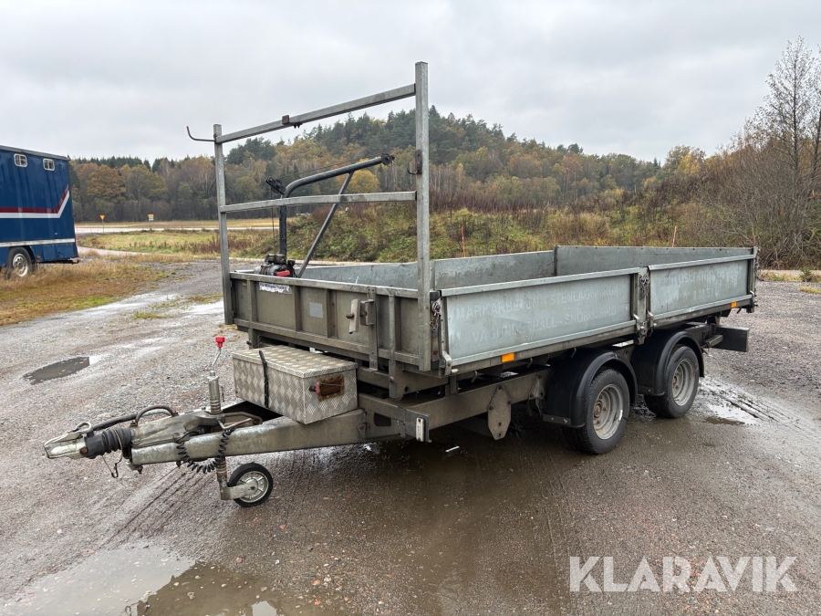 Tippsläpp Ifor williams TT126 - Hydraulisk tipp, ramper & vajerkran