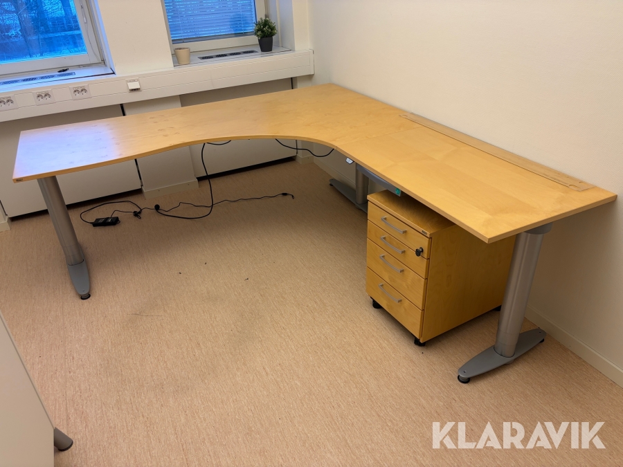 Skrivbord och lådhurts Kinnarps Elektriskt höj och sänkbar