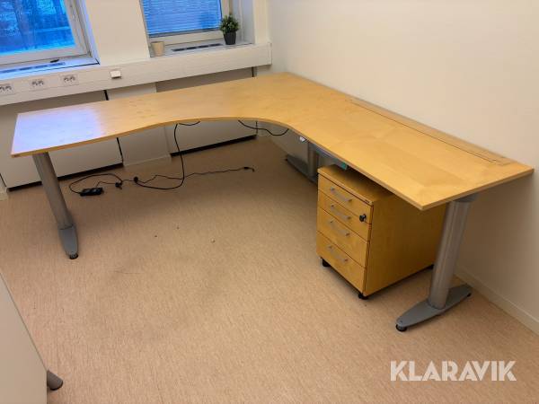 Skrivbord och lådhurts Kinnarps Elektriskt höj och sänkbar