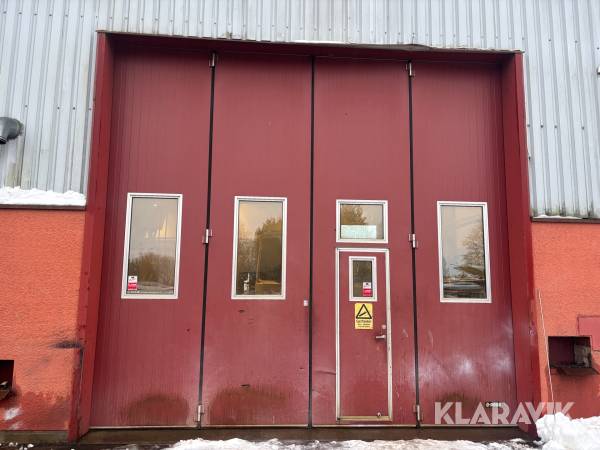 Verkstadsport Torverk Q-Door P2 invändig vikport 4-blad med gångdörr