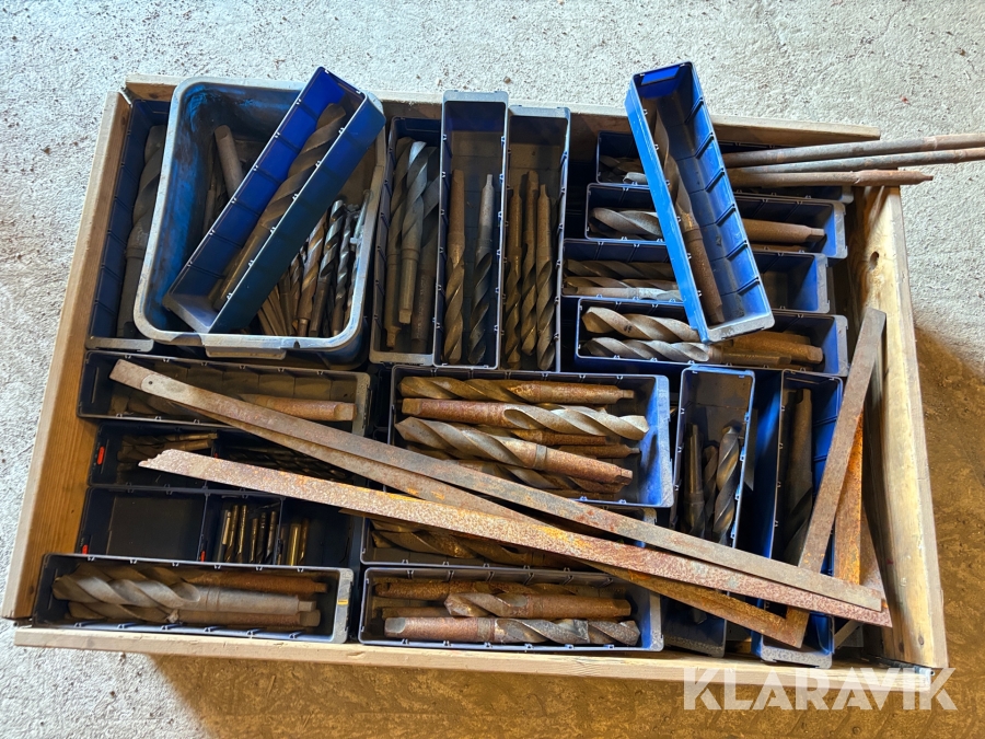 Industriborrar i olika storlekar