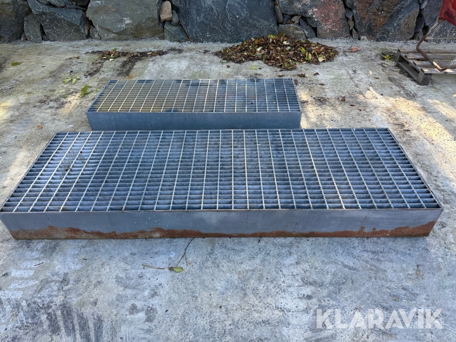 Entrégaller 2 st i galvaniserat stål