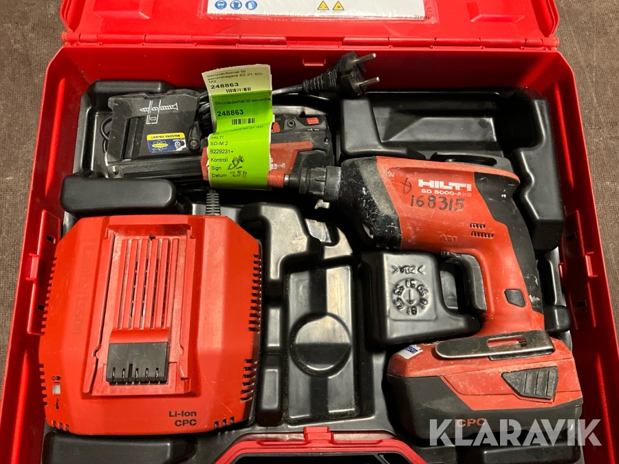 Skruvdragare Hilti SD 5000-A22 med skruvautomat