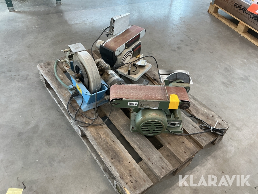 Pall med 3st slipmaskiner