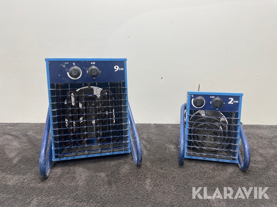 Varmluftsfläktar El-Björn VF9B, VF21A 2 st