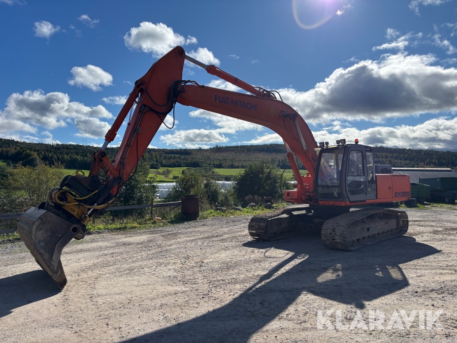 Grävmaskin Fiat- Hitachi EX255 med Tiltrotator & redskap