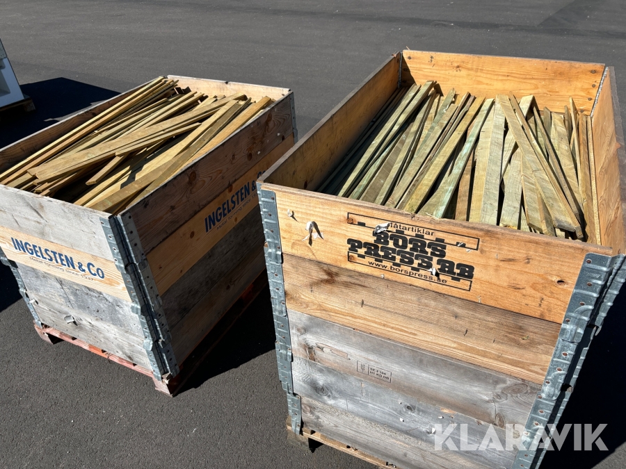 Ströläkt/emballagevirke tryckimpregnerat- 2 pallar