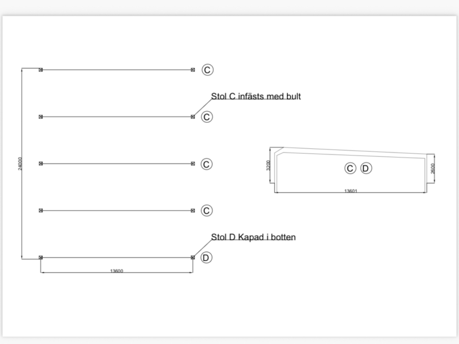 Stålkonstruktion  24x13m