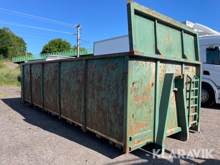 Lastväxlarflak med öppningsbar sida och kran infästning bak