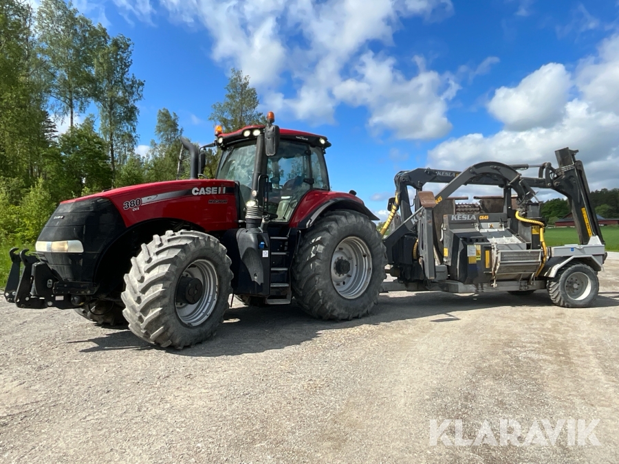 Traktor med flishugg Case IH 380 CVX Magnum Kesla C645