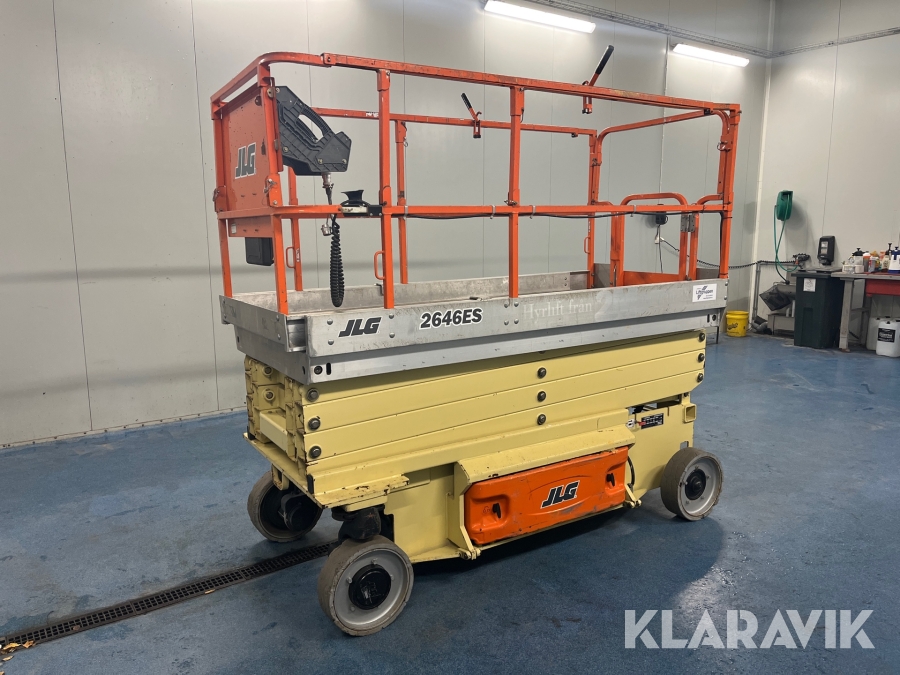 Saxlift JLG 2646ES nybesiktigad