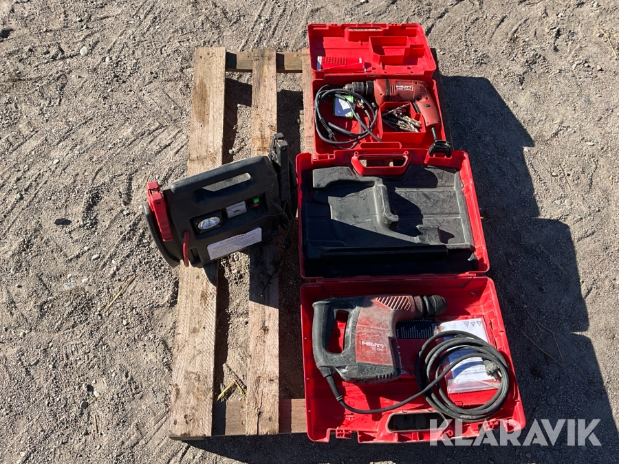 Borr och slagborrmaskin och hjälpstart Hilti