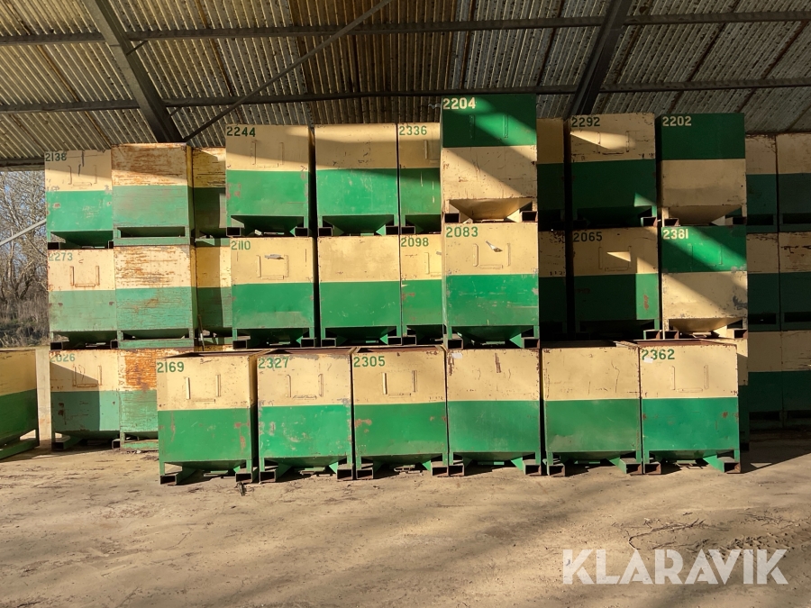 Spannmålscontainer med bottentömmning 5st