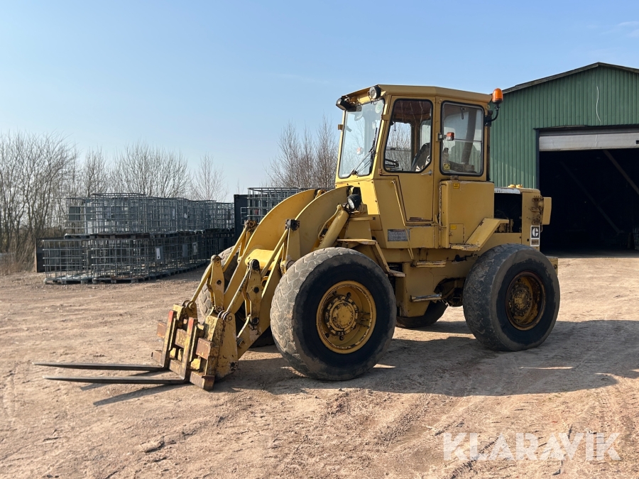 Hjullastare CAT 920 med skopa, gafflar och Stora BM adapter