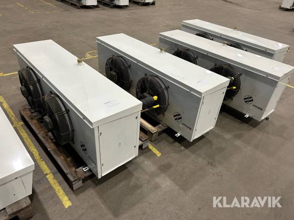 Kylaggregat / förångare Kelvion KME80-6L-AL-4 4 st och ett elskåp