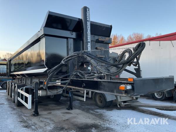 4-axlad Super Semitrailer SLP 4-12770-ST med skjutbar tapp och dumperflak