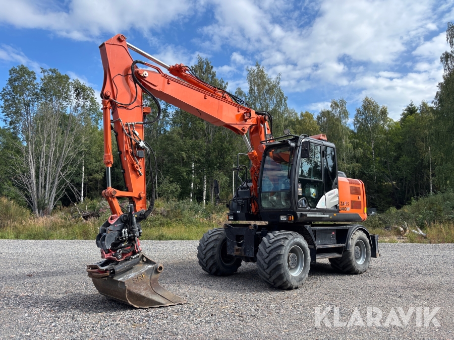 Grävmaskin Hitachi ZX140W-5B med tiltrotator