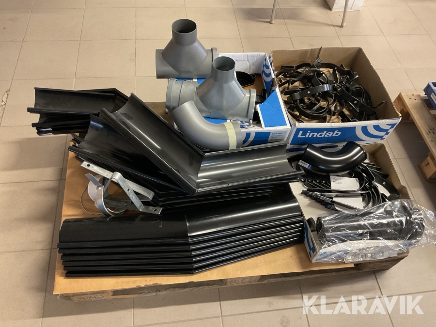 Diverse delar till hängrännor Lindab