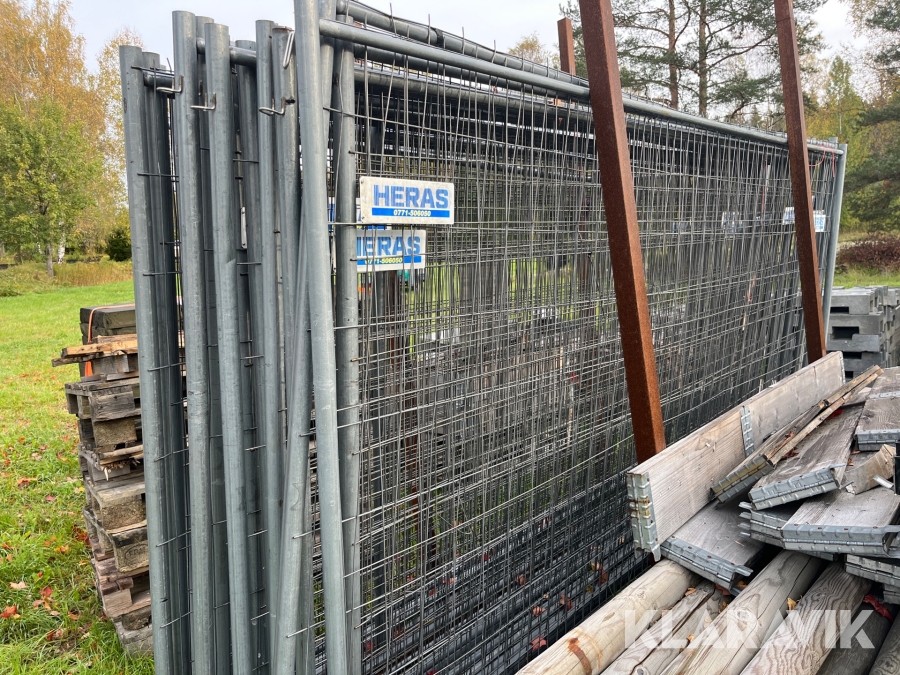 Byggstängsel Heras 55 st sektioner med fötter