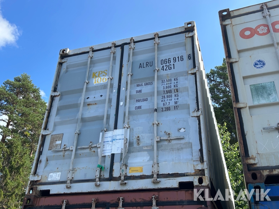 Container 40 fot grå