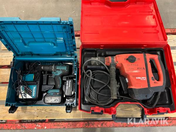 Kombihammare 1 st,  Borrskruvdragare  1 st Hilti / Makita TE 60 ATC/AVR / DDF 480