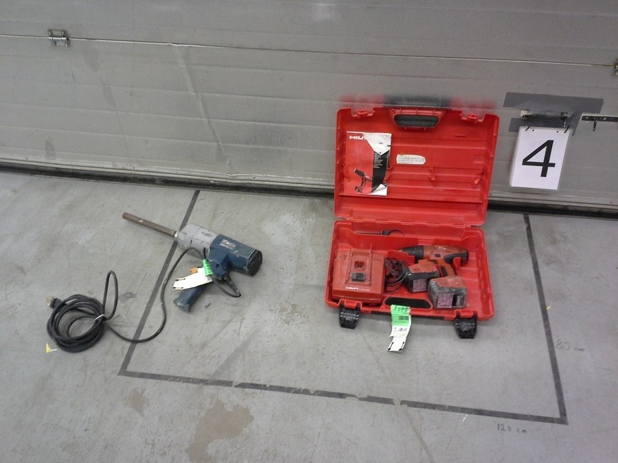 BORRMASKIN BATTERI & MURBRUKSBLANDARE EL