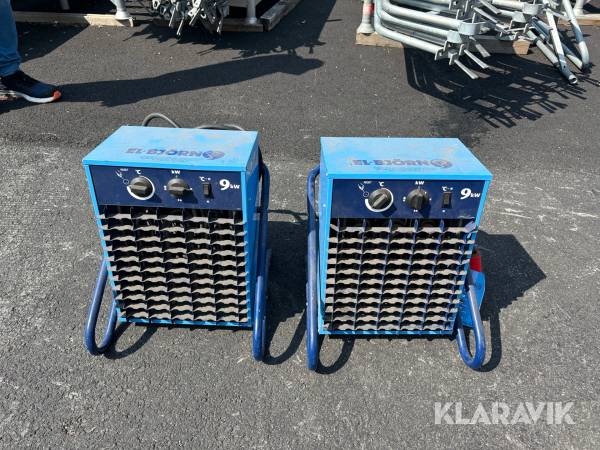 Värmefläktar El-Björn 9 kw, 2 st