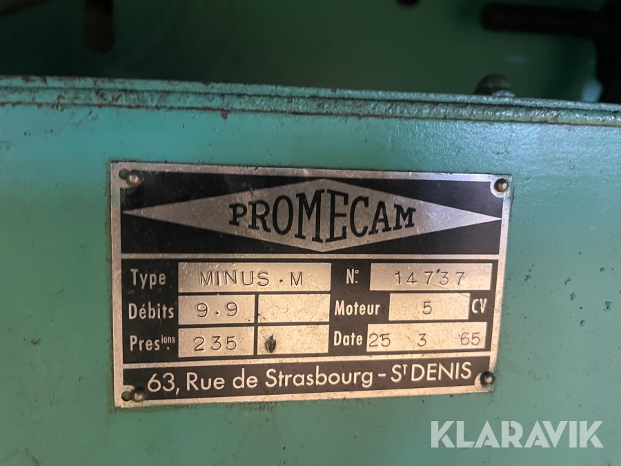 Kantpress Promecam RG50 Analog linjal med handvev och räkneverk + tillbehör