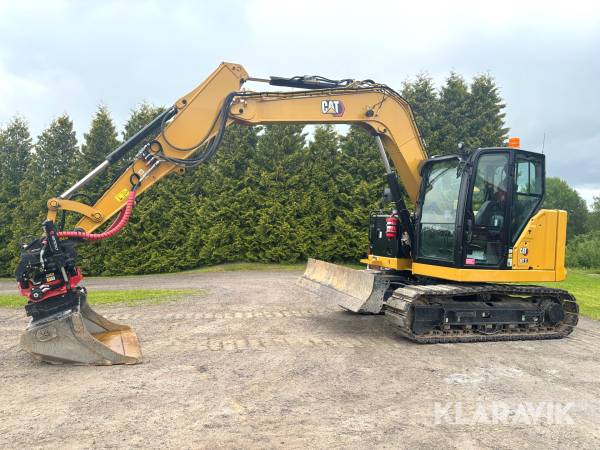 Grävmaskin CAT 307,5 med Rototilt R3 och skopa