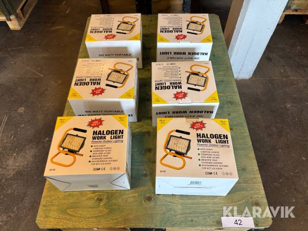 Arbetsbelysning 220V/500W 6st